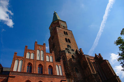 Low angle view of historic building against sky