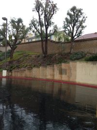 Reflection of buildings in water