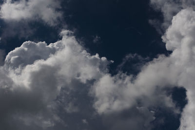 Low angle view of clouds in sky