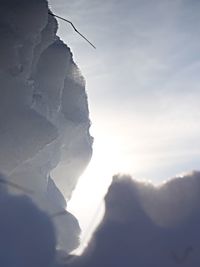 Scenic view of snow mountains against sky