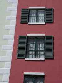 Low angle view of window on building