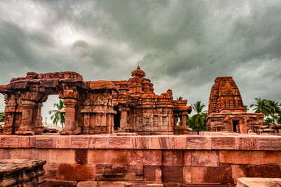 Pattadakal temple complex group of monuments breathtaking stone art with dramatic sky