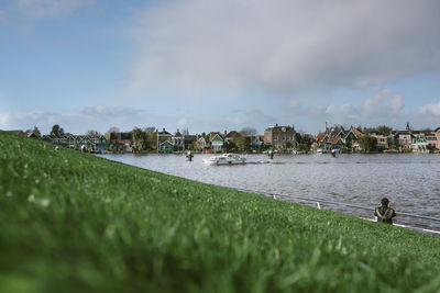 Scenic view of river against sky