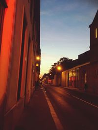 Road in city against sky