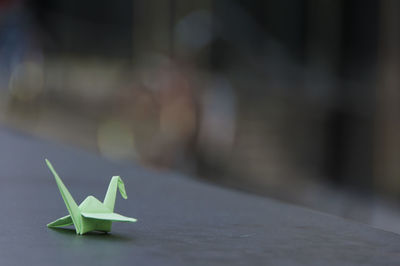 Close-up of origami on table