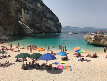 Group of people on beach