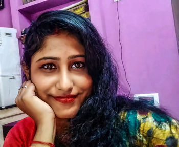 Portrait of a smiling young woman