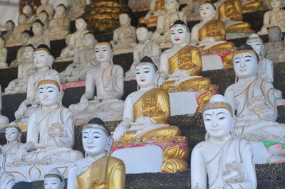 Statues against building