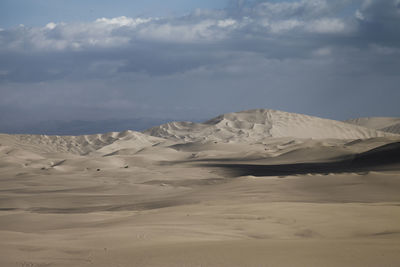 Scenic view of desert against sky
