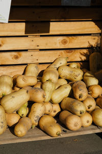 Close-up of pumpkins for sale