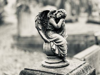 Close-up of angel statue