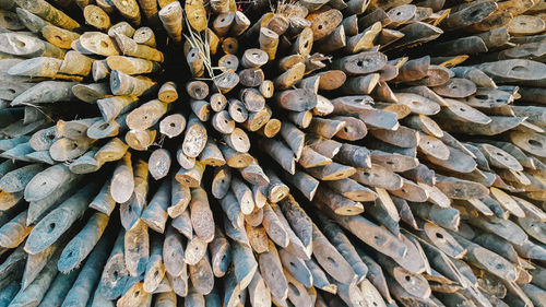 Full frame shot of logs