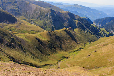 High angle view of valley