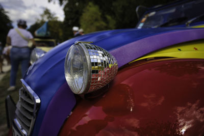 Close-up of vintage car