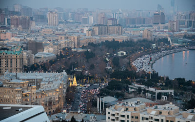 High angle view. baku.