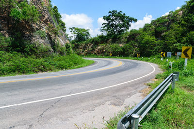 The curved on the mountain road.