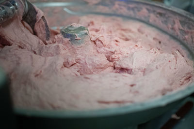 Close-up of ice cream in plate