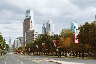Buildings in city against sky