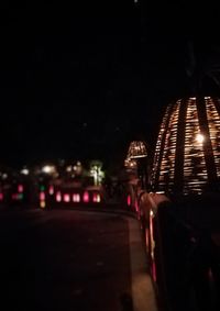 Illuminated buildings in city at night