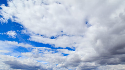 Low angle view of clouds in sky