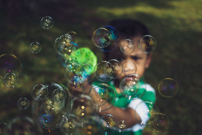 Close-up of bubbles