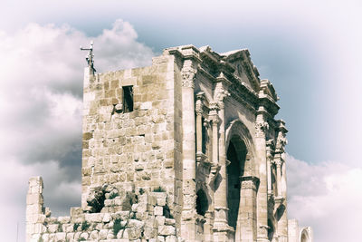 Low angle view of historical building against sky