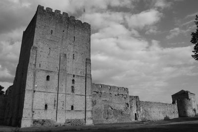 Low angle view of castle against sky