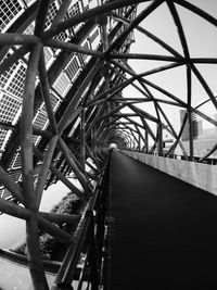 Low angle view of bridge against sky