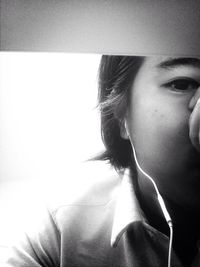 Close-up portrait of young woman