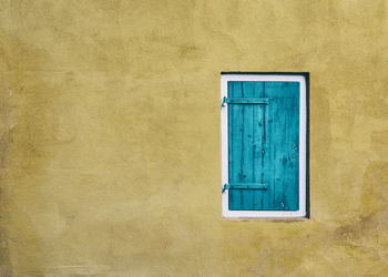 Close-up of blue window