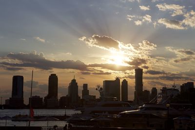 City at sunset