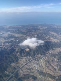 Aerial view of landscape against sky