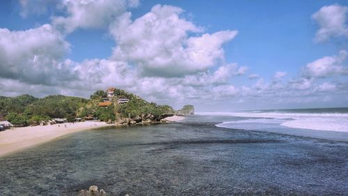 Panoramic view of sea against sky