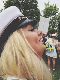 Close-up of woman