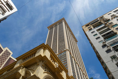 Low angle view of buildings against sky