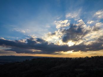 Scenic view of sky during sunset