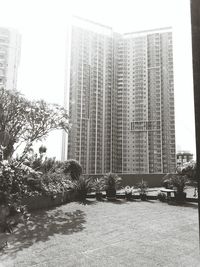 View of skyscrapers in city