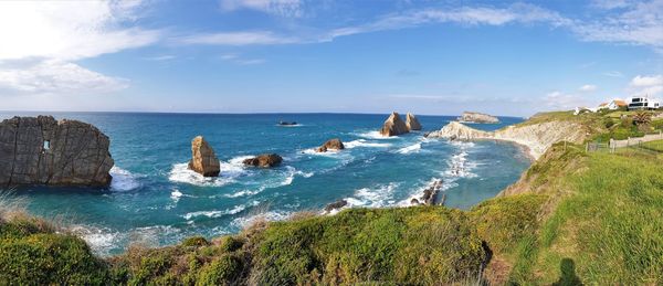 Scenic view of sea against sky