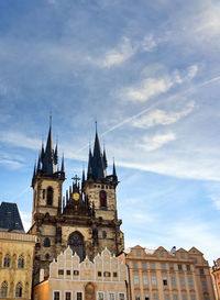 Low angle view of buildings against sky