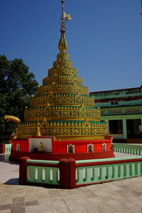 View of temple against clear sky