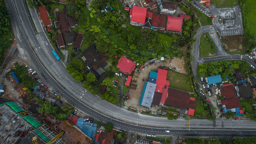 High angle view of cityscape