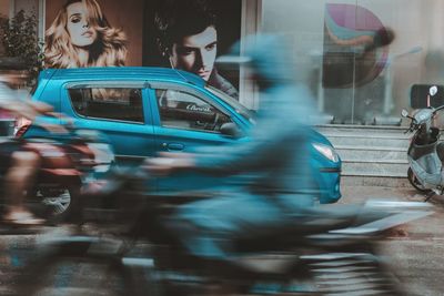 Man on street in city