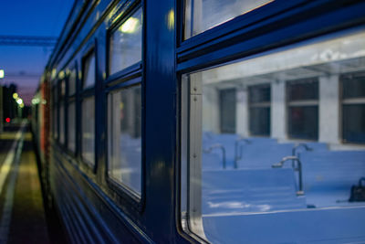 Train at railroad station platform