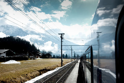 Railroad tracks against sky