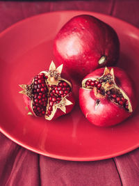 Close-up of pomegranate on table