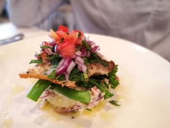 Close-up of salad in plate