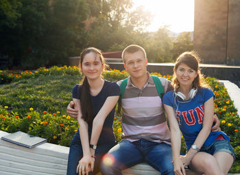 Portrait of a smiling young couple