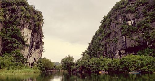 Panoramic view of lake against sky