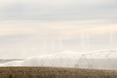 Foggy weather against sky