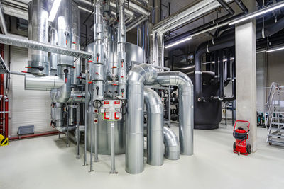 Pipework in a factory for energy distribution